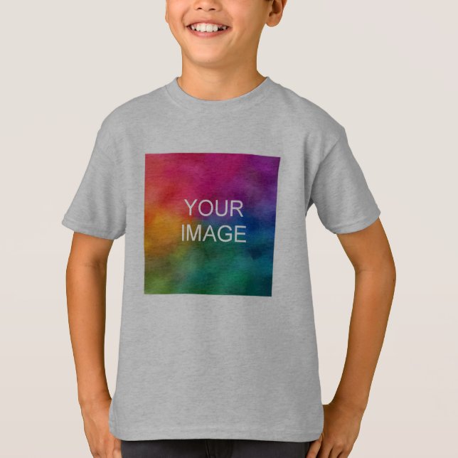 T-shirt Télécharger Photo Kids Boys Short Sleeve Avant Imp (Devant)