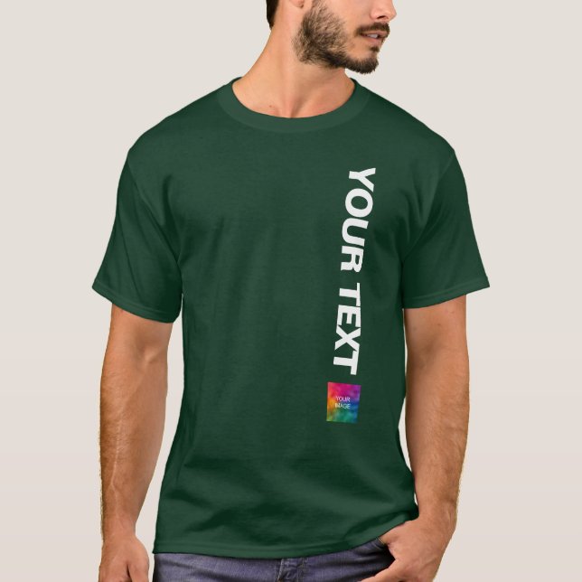 T-shirt Télécharger Photo Ou Logo Mens Modern Deep Forest  (Devant)