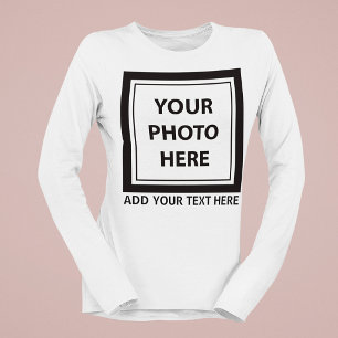 T-shirt Télécharger une image une photo & ajouter du texte