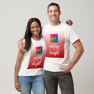 T-shirt Télécharger une photo ou un logo Noël joyeux et lu