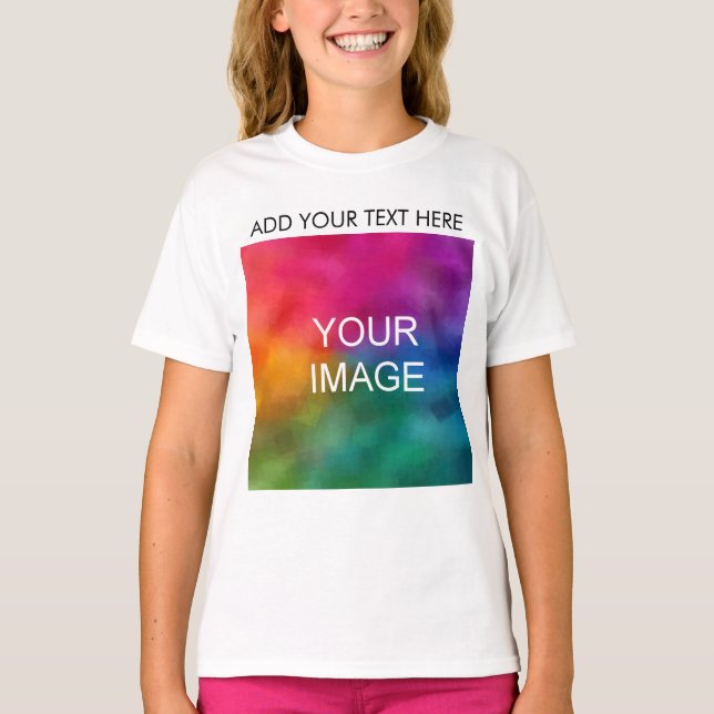 T-shirt Télécharger une photo personnalisée Ajouter un tex (Devant)