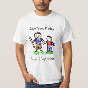 T-shirt Téléchargez l'oeuvre de votre enfant Fête des pè