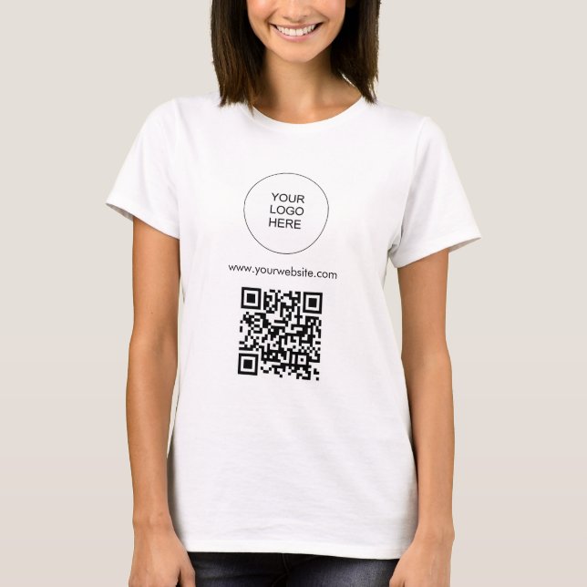 T-shirt Téléchargez votre logo Modèle Womens Modern QR Cod (Devant)