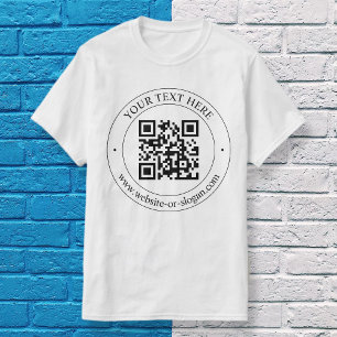 T-shirt Téléchargez votre propre code QR et votre texte pe