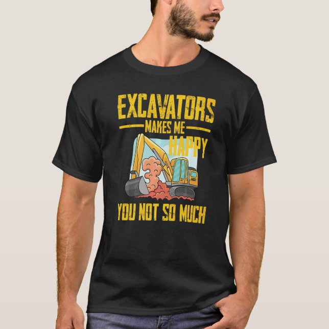 T-shirt Télécommande de pelleteuse pour opérateur de machi (Devant)