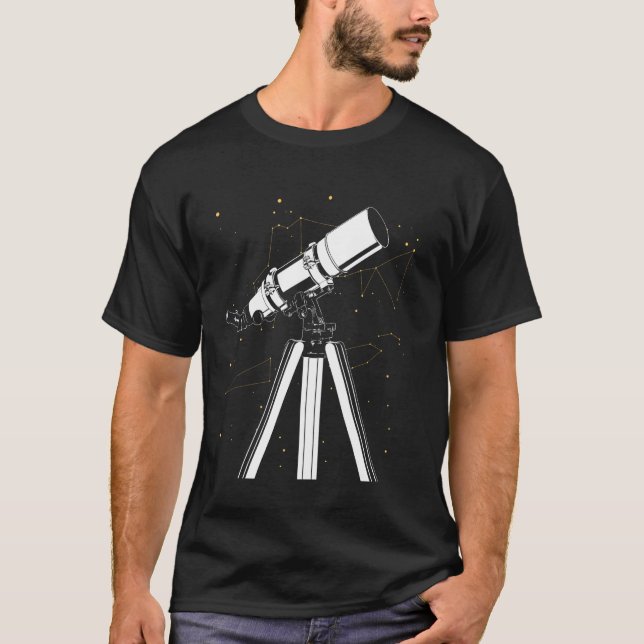 T-shirt Télécope Géométrique & Espace de Constellation (Devant)