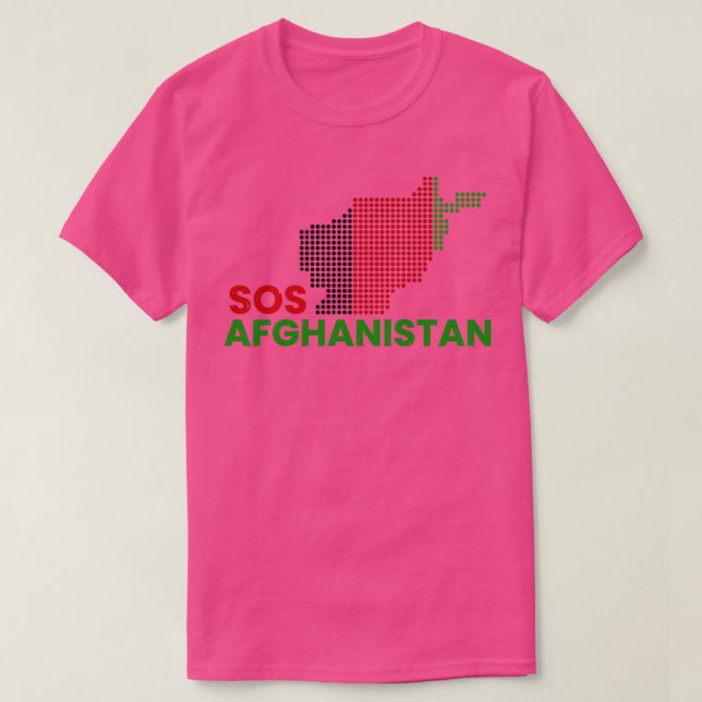 T-shirt Télégramme SOS afghanistan (Design devant)