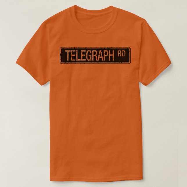 T-shirt Télégraphe, effet de gabarit routier (Design devant)