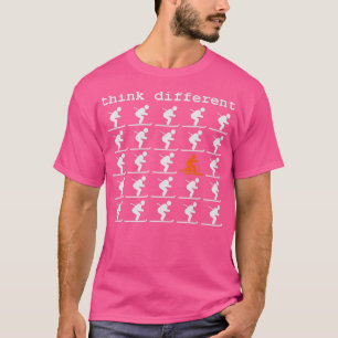 T-shirt Télémark Ski Libérez votre talon Penser différemme