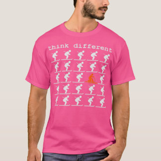 T-shirt Télémark Ski Libérez votre talon Penser différemme
