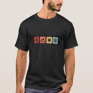 T-shirt Télémark Ski sans talon Retro
