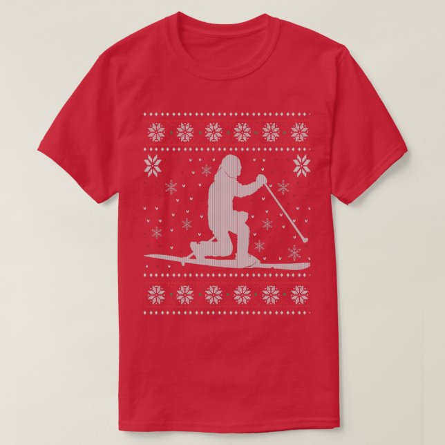 T-shirt Telemark Ski Ski Vilain Sweater Cadeau de Noël (Design devant)