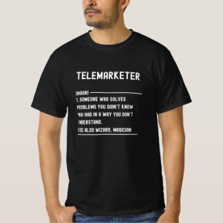T-shirt Telemarketer Noun Définition Hommes Femmes