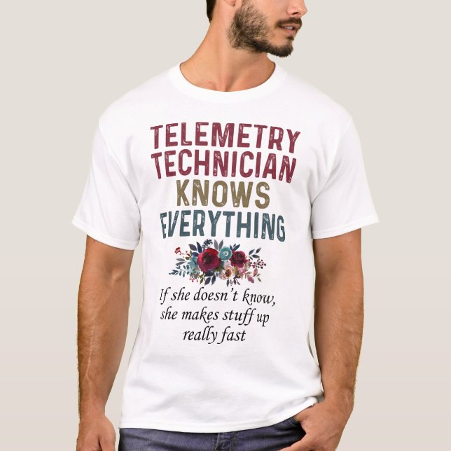 T-shirt Télémétrie technique Knows Everything (Devant)