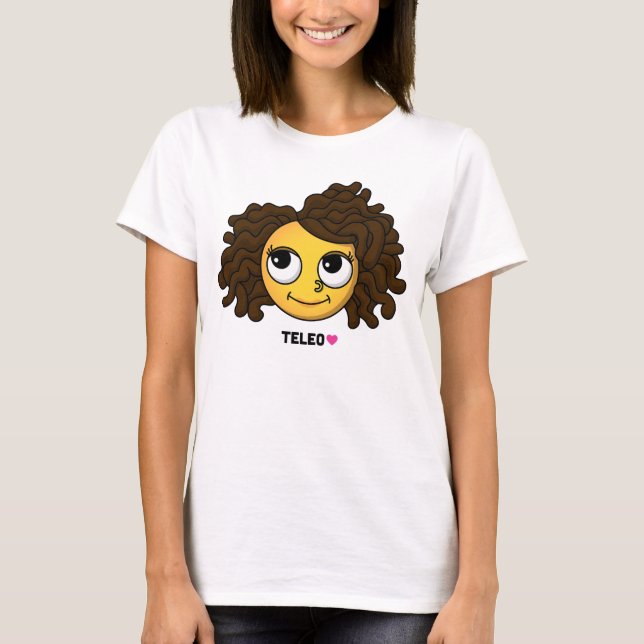 T-shirt TELEO Emoji (Il Est Fini) Tee Femme Personnalisé (Devant)