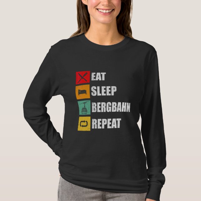 T-shirt Téléphérique à câble Gondole  Manger Dormir Chemin (Devant)
