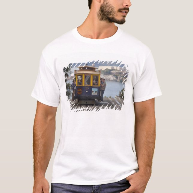 T-shirt Téléphérique gravit la rue Hyde à San (Devant)