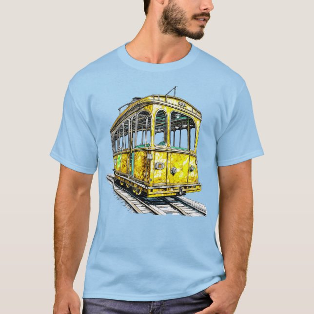 T-shirt Téléphérique jaune (Devant)