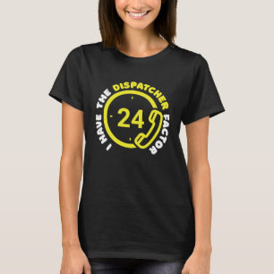 T-shirt Téléphone de police ligne jaune mince urgence  Or 