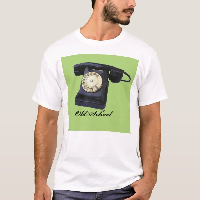 T-shirt Téléphone de vieille école (Devant)