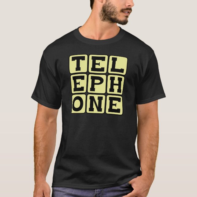 T-shirt Téléphone, dispositif de communication (Devant)