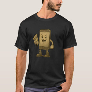 T-shirt Téléphone intelligent drôle avec pizza pour les am