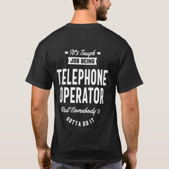 T-shirt Téléphone Opérateur Titre du poste Cadeau (Dos)