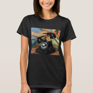 T-shirt Téléphone Rétro avec Cadran Rotatif, Affaires Vint