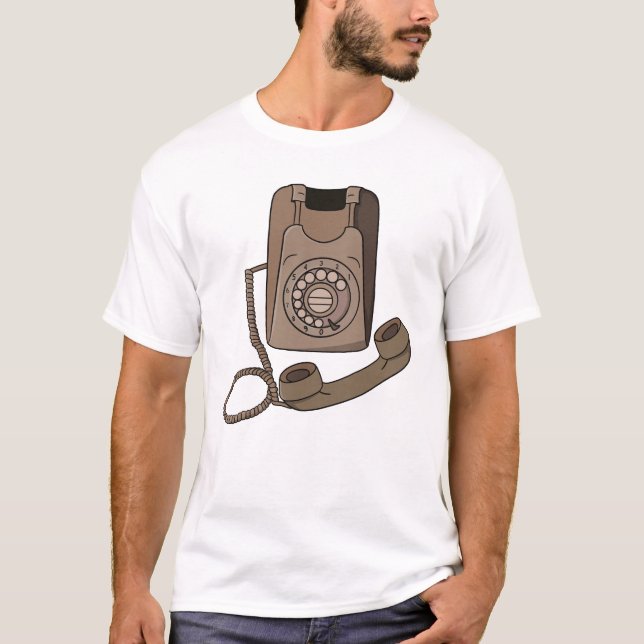 T-shirt Téléphone rotatif vintage (Devant)