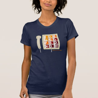 T-shirt Téléphonie Retro Big Button des années 80