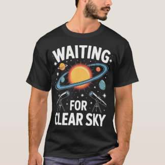 T-shirt Télescope d'astronomie pour ciel dégagé Planète