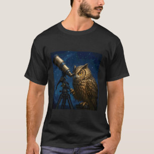 T-shirt Télescope de nuit de hibou fantastique