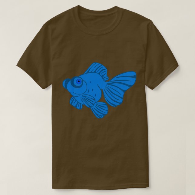 T-shirt Telescope Papillon Bleu Poisson d'or (Design devant)