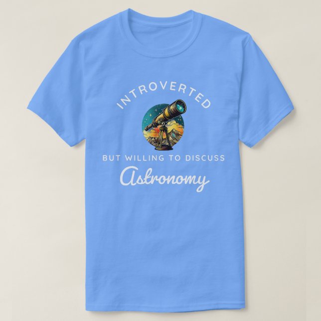 T-shirt Télescope spatial Hobby Astronomie Introverte (Design devant)