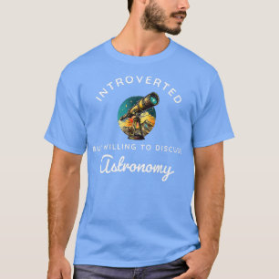 T-shirt Télescope spatial Hobby Astronomie Introverte