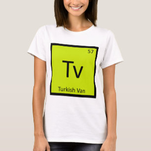 T-shirt Télévision - Chat de Van Turc Chimie Tableau Pério