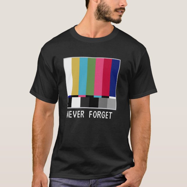 T-shirt Télévision Rétro Aucune Couleur Écran De Programma (Devant)