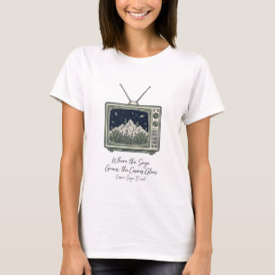 T-shirt Télévision Rétro Vintage Années 70 Cosmos Galaxie