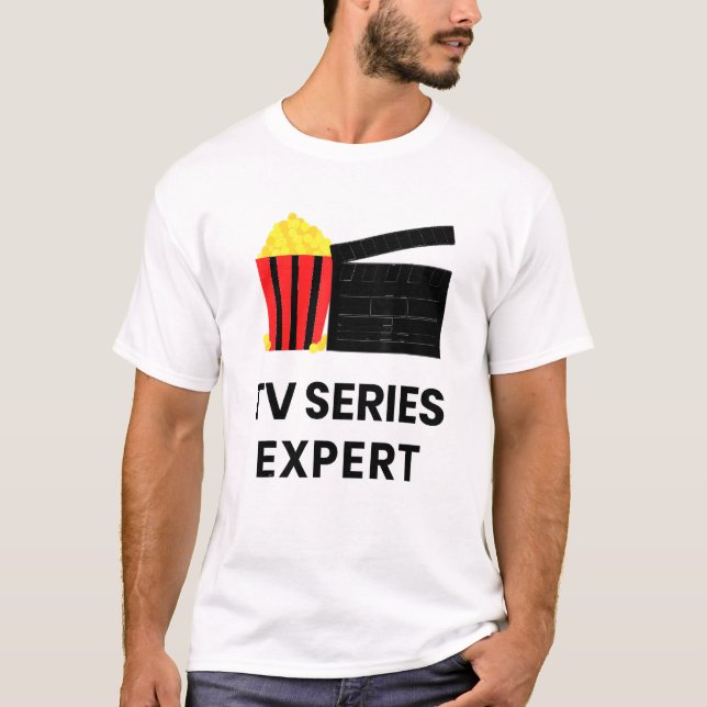 T-shirt Television Show Binge Watch Tv Series Expert Food  (Devant)