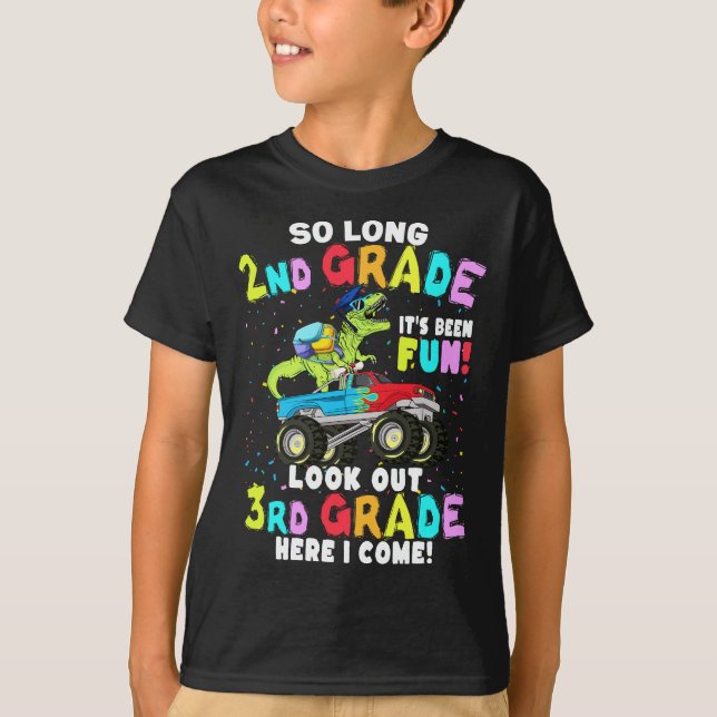 T-shirt Telle Longue 2e Graduation T Rex Dinosaur (Devant)