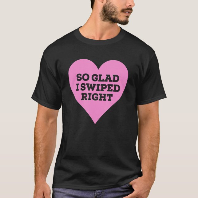 T-shirt Tellement content d'avoir glissé vers la droite Cœ (Devant)
