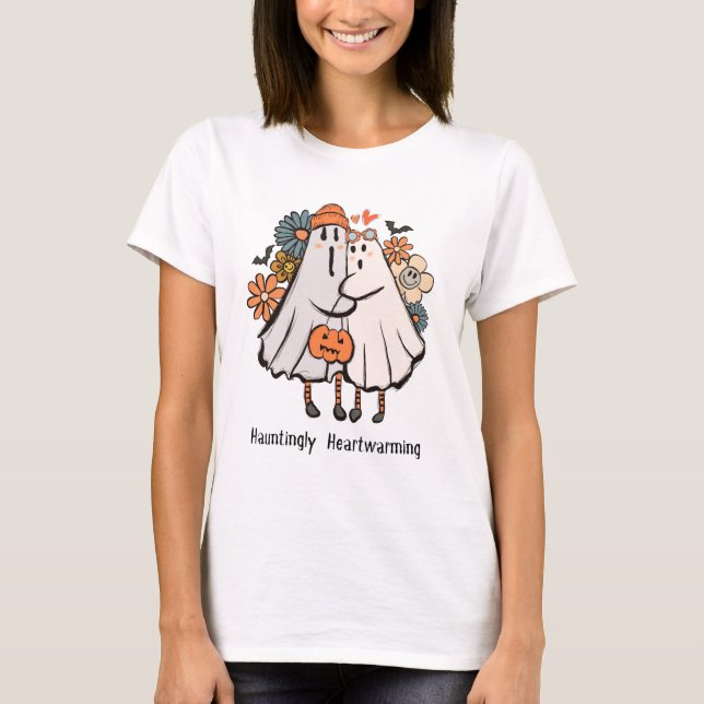 T-shirt Tellement de coeur mignon Fantômes Halloween Mug (Devant)