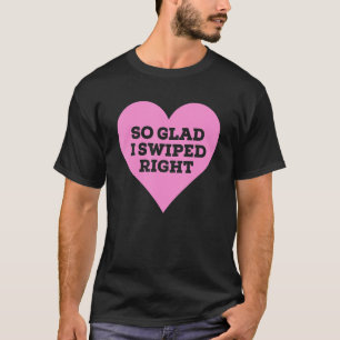 T-shirt Tellement heureux que j'ai glissé droit Coeur rose