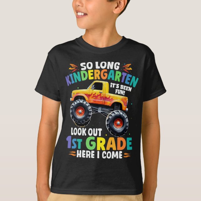 T-shirt Tellement long jardin d'enfants Graduation Monster (Devant)