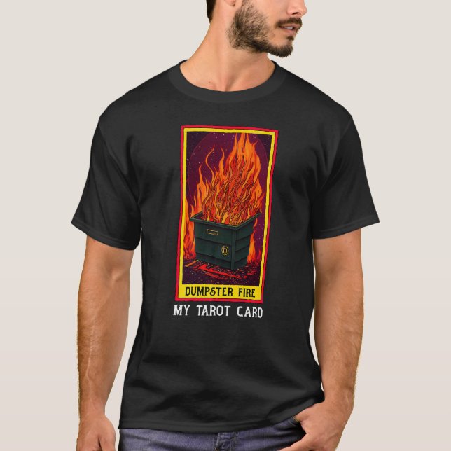 T-shirt Teller de Fortune de tir de la décharge de Tarot (Devant)