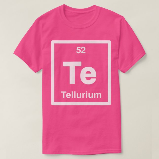 T-shirt Tellerium - Te - Tableau périodique des éléments - (Design devant)
