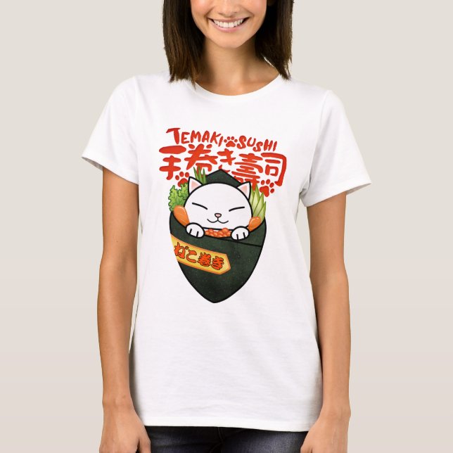 T-shirt Tempaki Sushi Cat (Devant)