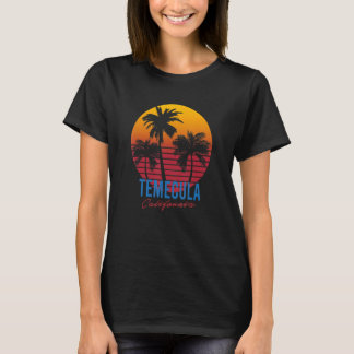 T-shirt Tempecula vintage Californie Palmiers Coucher de s