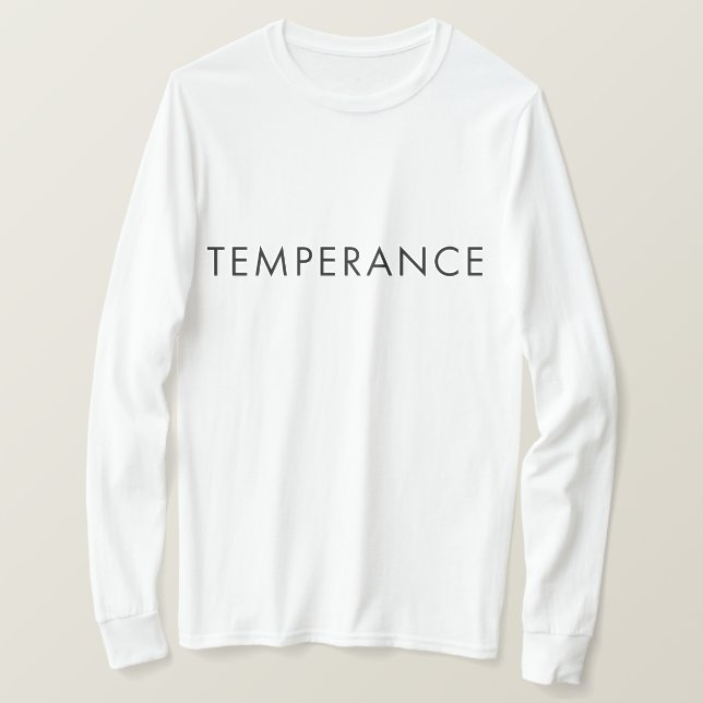 T-shirt tempérance (Design devant)