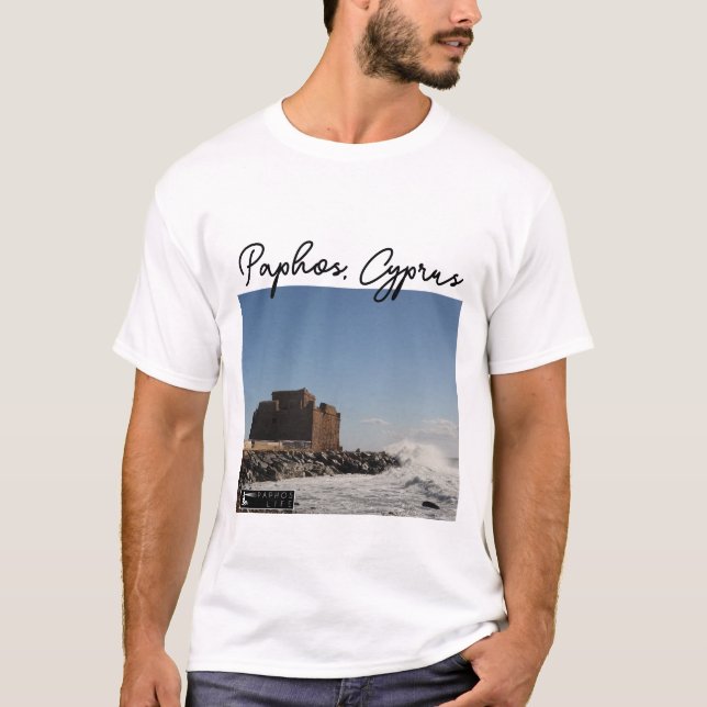 T-shirt Température du château de Paphos (Devant)